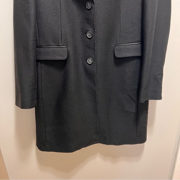 D&G Dolce & Gabbana Black Mohair Blend Trench Coat Size 46 - Picture 4 of 15